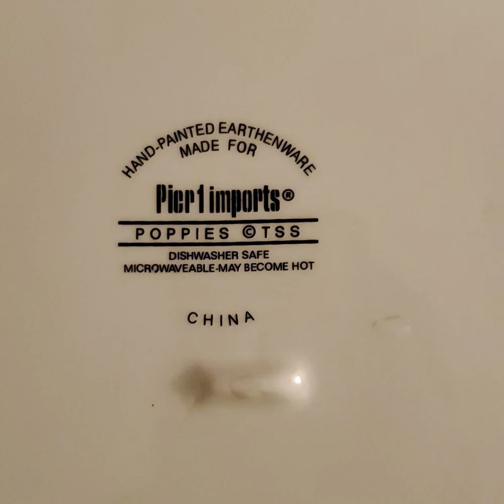 Pier 1 Imports Poppies Salad Plate